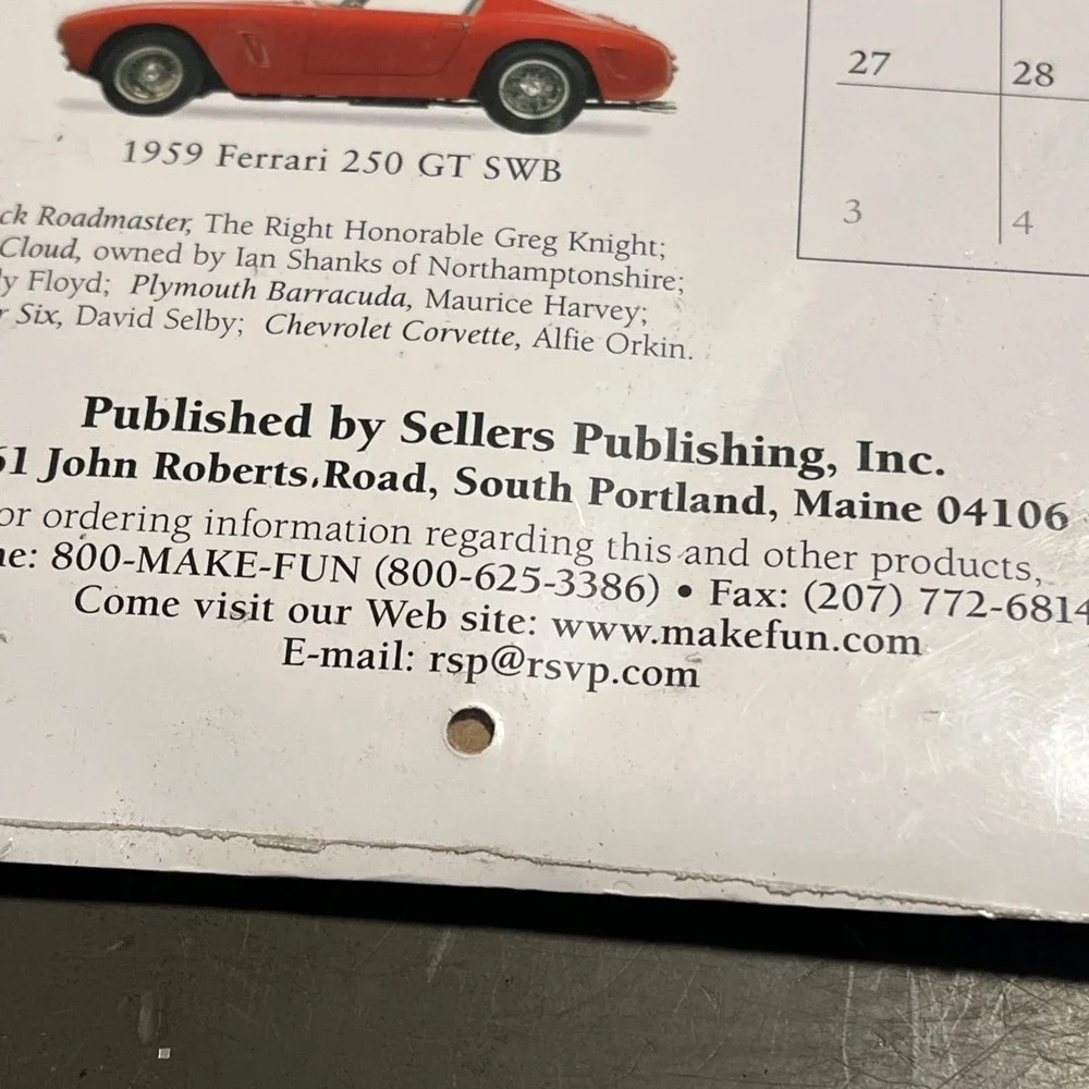 Classics Ultimate Automobile 16 Month Calendar 2016 New Sealed 9781416297307